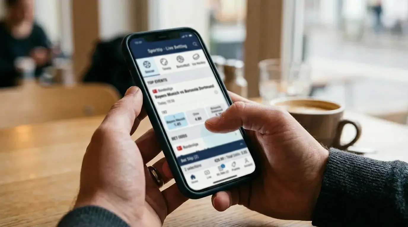 Sporttip App Benutzeroberfläche auf einem Smartphone
