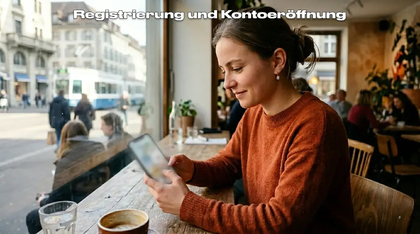 Person registriert sich für Sporttip auf dem Smartphone