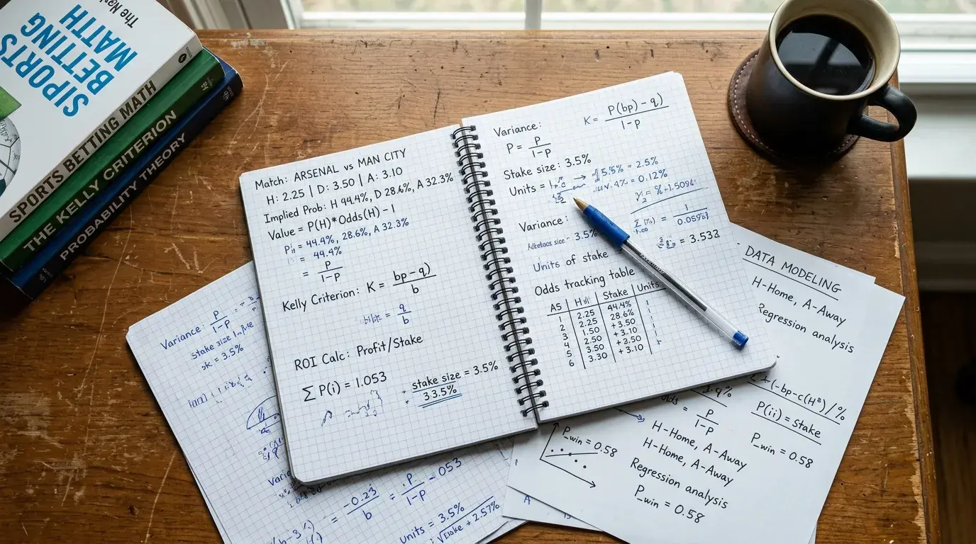 Handschriftliche Notizen zur Berechnung von Wettquoten und Bonusumsatz